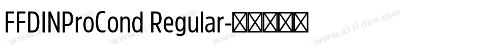 FFDINProCond Regular字体转换